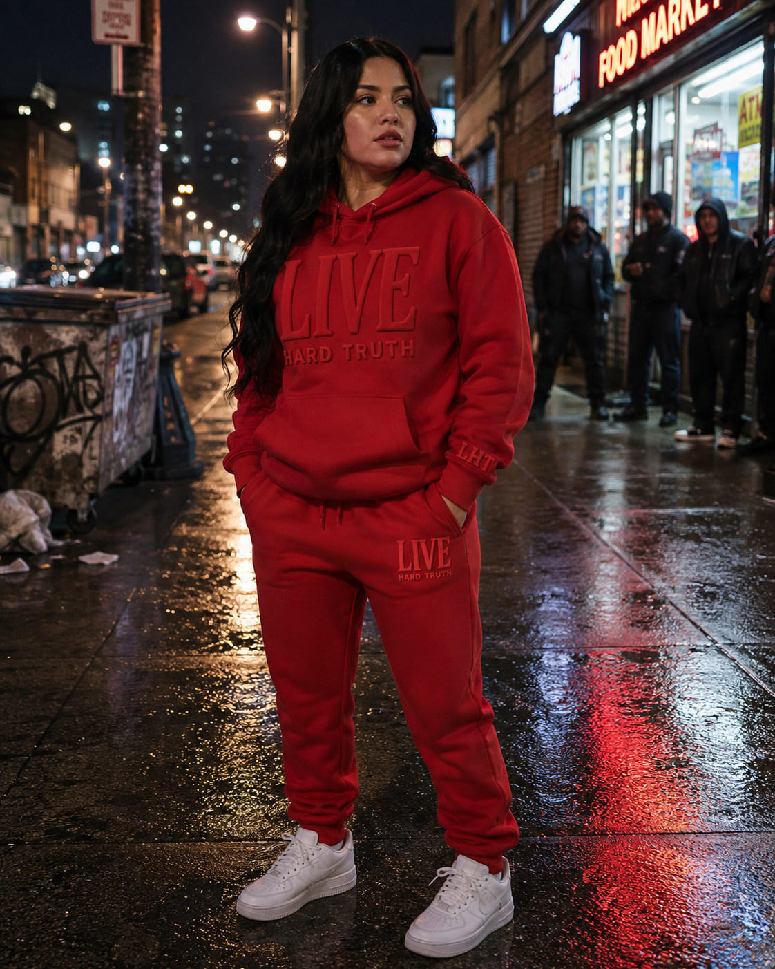 LIVE HARD TRUTH Hoodie — red