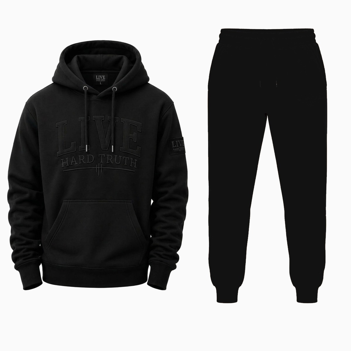 LIVE HARD TRUTH Joggers Set — onyx