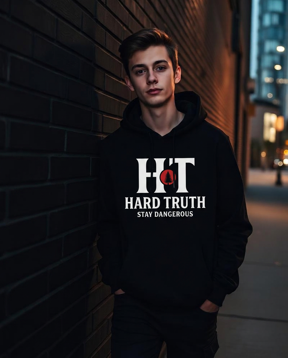 Community member in a Hard Truth hoodie